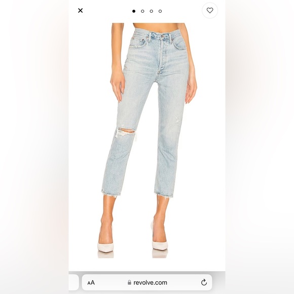 Agolde Riley High Rise Straight Crop - Picture 3 of 10